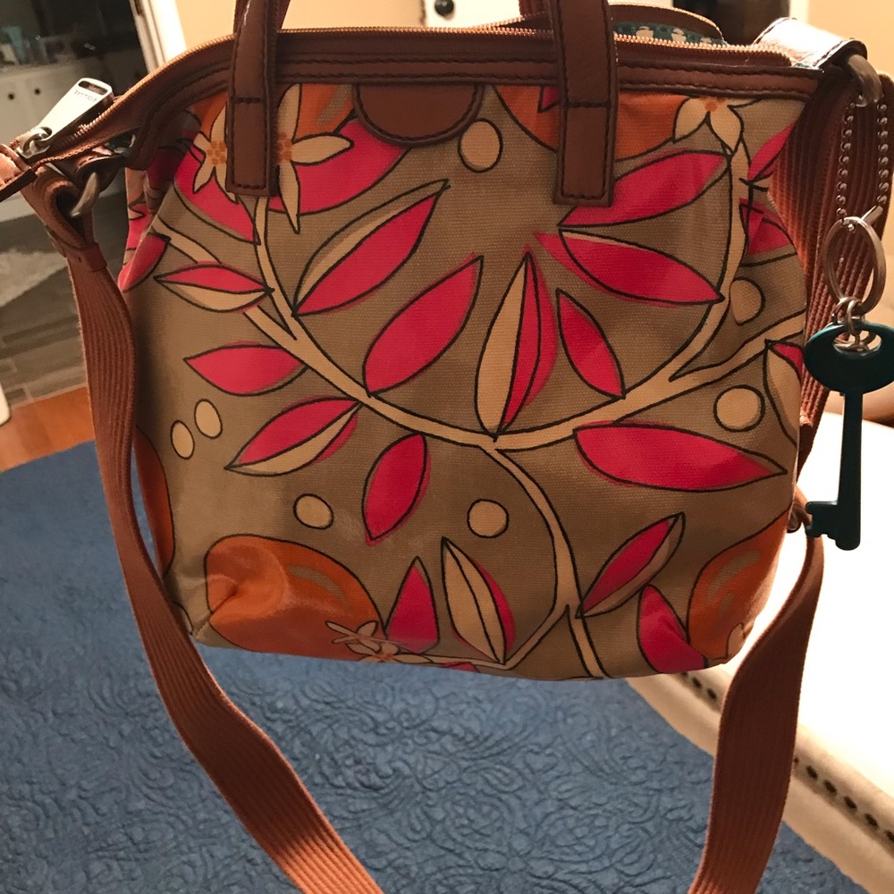 Fossil Floral Crossbody